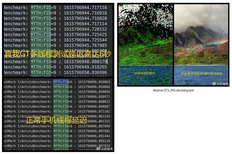 Ponsel Realme GT diduga melakukan kecurangan di benchmark AnTuTu di bagian multithreaded workload dan JPG decoding portions