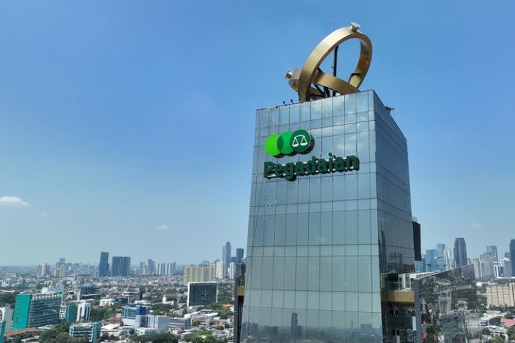 Kantor Pusat PT Pegadaian (Persero) di Jakarta Pusat. 