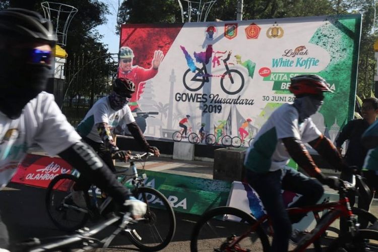 Kegiatan Gowes Nusantara 2019 di Wonosobo, Minggu (30/6/2019), di mana diikuti oleh sedikitnya 6000 pesepeda