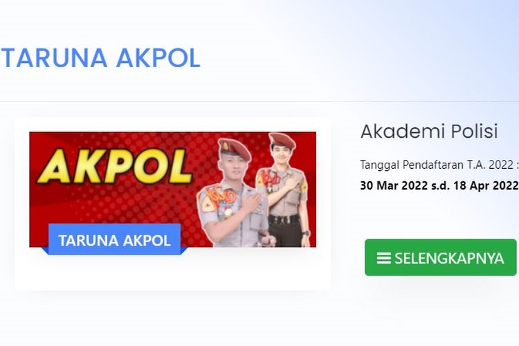 Syarat dan cara daftar penerimaan Polri 2022 untuk calon Taruna Akpol dan Bintara
