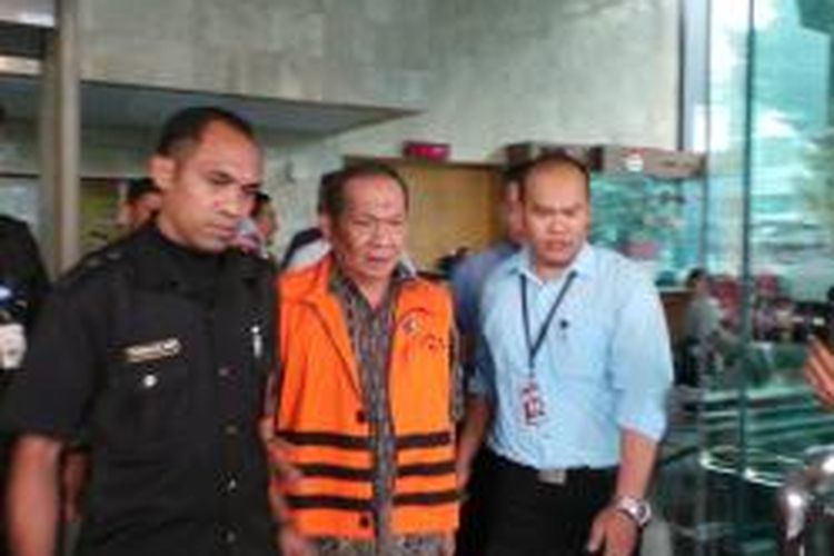 Mantan hakim ad hoc Pengadilan Tindak Pidana Korupsi Bandung, Ramlan Comel, di Rumah Tahanan Guntur, Jakarta Selatan, Kamis (14/8/2014). 