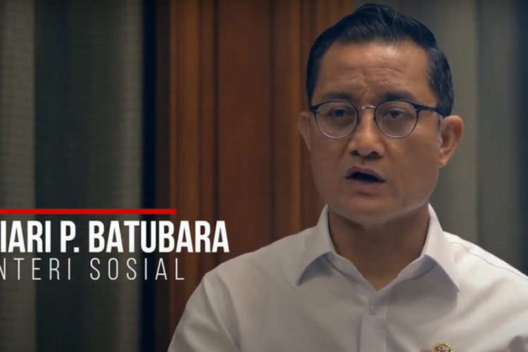 Mensos Juliari P. Batubara, saat menjelaskan program Atensi dan Serasi menuju pelayanan terintegrasi.