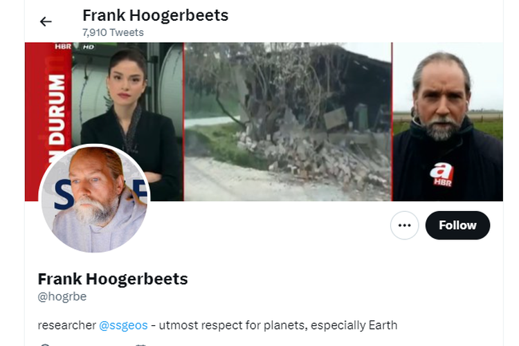 Akun media sosial Frank Hoogerbeets 
