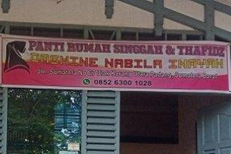 Panti Asuhan, Rumah Singgah dan Thafidz Jasmine Nabila Inayah di Jalan Sumatera Nomor E/7, Kelurahan Ulak Karang Utara, Kecamatan Padang Utara, Kota Padang, Sumbar.
