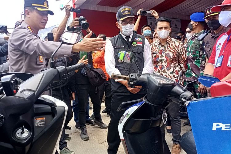 Gubernur Ridwan Kamil bakal menerapkan skema contraflow di beberapa titik arus mudik di kawasan Jawa Barat, Kamis (28/4/2022)