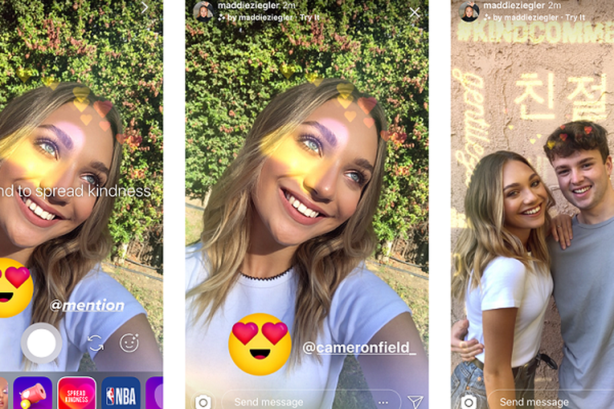 Fitur efek kamera kebaikan di Instagram Stories