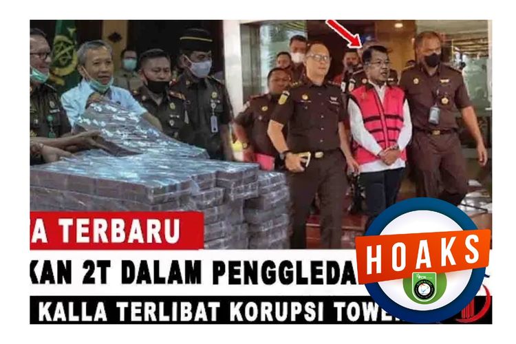 Hoaks, Jusuf Kalla terlibat kasus korupsi penyediaan BTS 4G