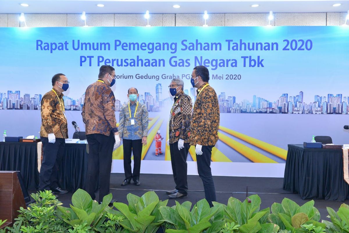 PT Perusahaan Gas Negara (PGN) Tbk, menggelar Rapat Umum Pemegang Saham Tahunan (RUPST), Jumat (15/5/2020).