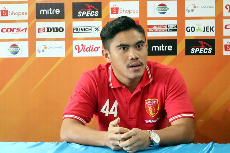 Pemain Perseru Badak Lampung FC, Jujun Saepulloh.