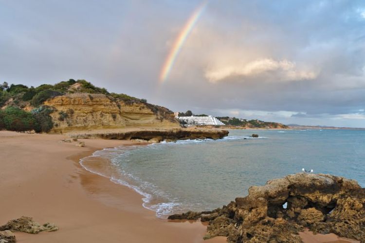 Pantai Aveiros di Portugal.