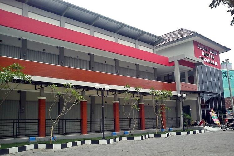 Gedung Pasar Jamu Nguter Sukoharjo, Jawa Tengah.