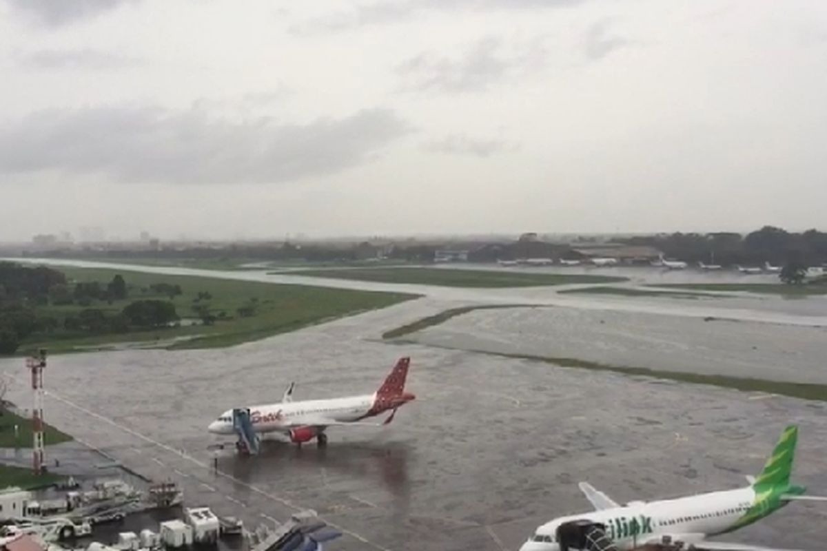 Bandara Halim Perdanakusuma, Rabu (1/1/2020) pagi.