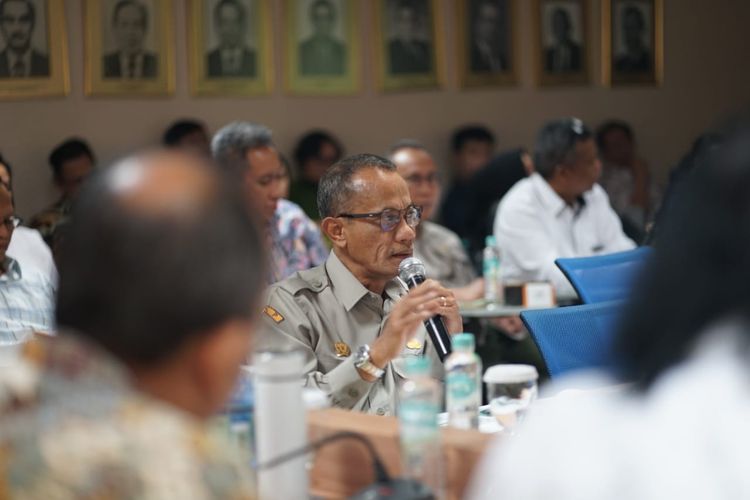Kepala BKP Agung Hendriadi saat menyampaikan materi dalam acara Roundtable bertema Ketahanan Pangan Nasional Berkelanjutan Menuju Indonesia Kuat dan Modern 2045, di Menara Kadin.