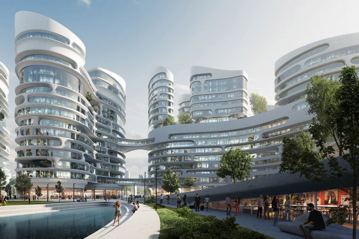 Pemerintah setempat menggandeng firma arsitekt terkenal, Zaha Hadid yang bekerja sama dengan Pride Architects. 