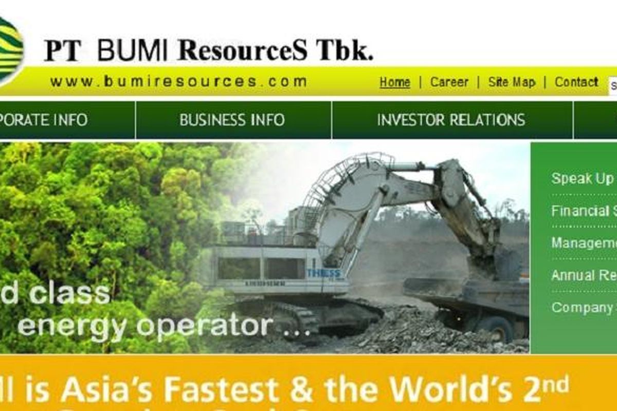 Ilustrasi PT BUMI Resources. 