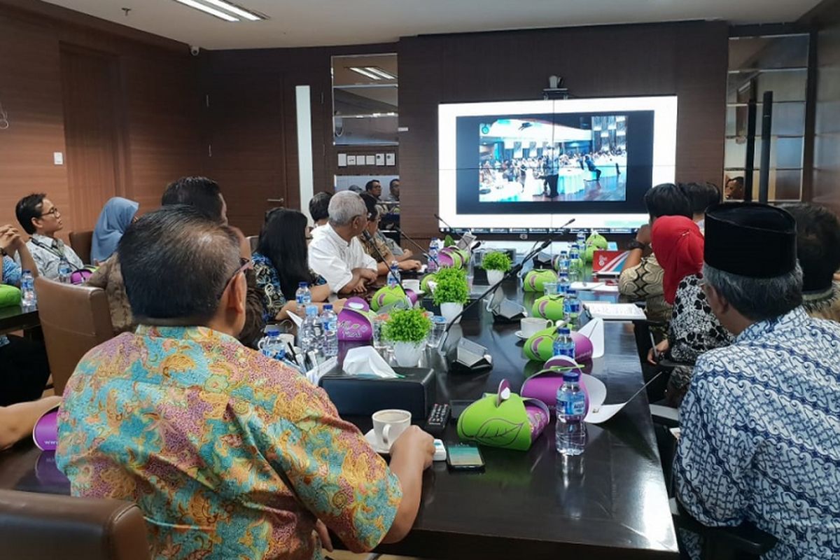 Soft launching aplikasi e-BMN bidang perumahan, Jumat (30/11/2018).