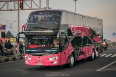 Bus Baru PO Kencana, Pakai Bodi Avante D2 Double Decker Berkelir Pink