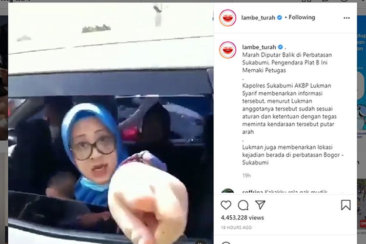 Warga yang nekat melewati pos penyekatan dan marah ketika disuruh putar balik