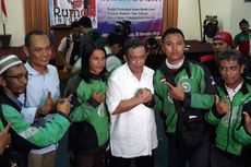 Sejumlah Pengemudi Ojek Online Berikan Dukungan untuk Prabowo-Sandi