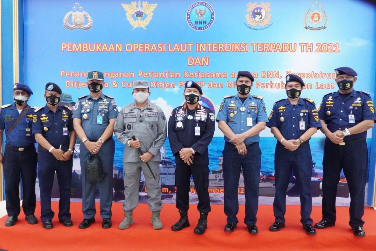 Pembukaan Operasi Laut Interdiksi Terpadu 2021.