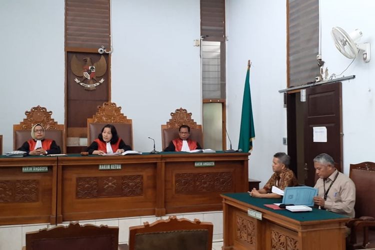 sidang perdata SMA Kolese Gonzaga dan Orang Tua Murid di Pengadilan Negeri Jakarta Selatan, Senin (11/11/2019)