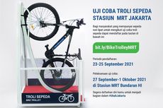 MRT Jakarta Uji Coba Troli Sepeda Non Lipat Mulai 27 September
