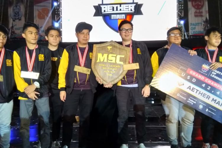 Tim Aether Main berhasil meraih gelar juara MSC 2018 yang berlangsung di JiExpo, Jakarta, Minggu (29/7/2018).