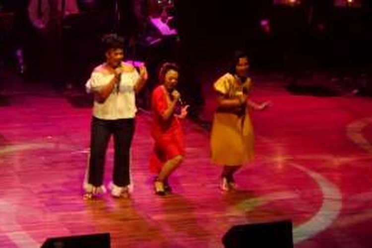 Konser 60 Tahun Tiga Dara di Graha Bakti Budaya TIM, Jakarta Pusat, Kamis (11/8/2016) malam.