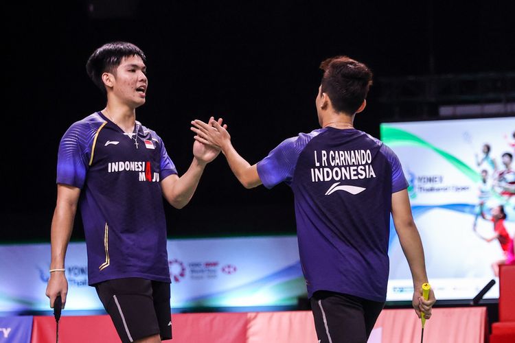 Ganda putra muda Indonesia, Leo Rolly Carnando/Daniel Marthin, tembus semifinal Thailand Open 2021.