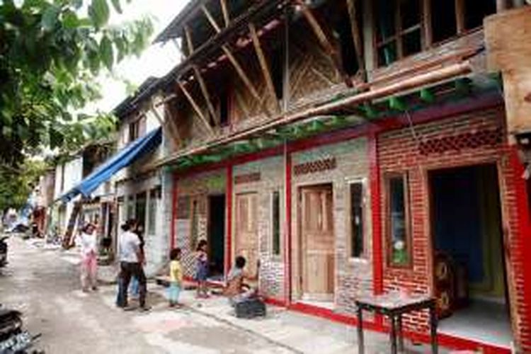 Penampakan rumah contoh di Kampung Tongkol, Ciliwung, Jakarta.