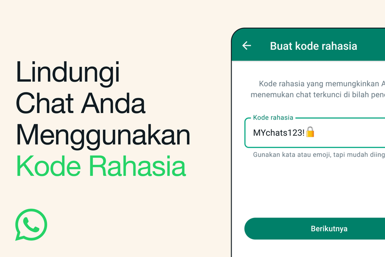 WhatsApp kini memungkinkan penggunanya mengunci percakapan menggunakan kode unik, Kamis (30/11/2023)