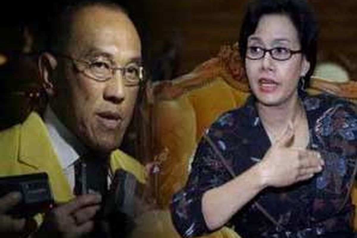 Aburizal Bakrie dan Sri Mulyani.