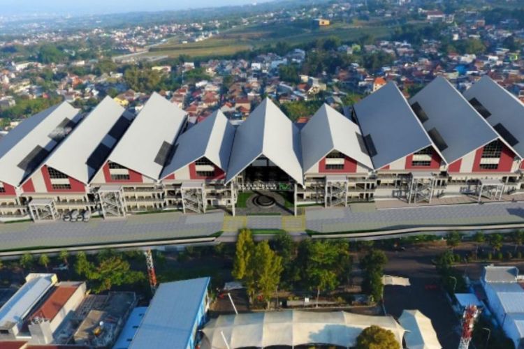 Desain pembangunan Pasar Induk Kota Batu di Jawa Timur.