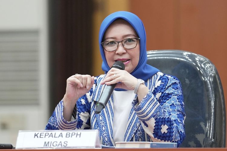 Kepala BPH Migas Erika Retnowati dalam Public Hearing di Bandung, Jawa Barat (Jabar), Selasa (3/9/2024). 