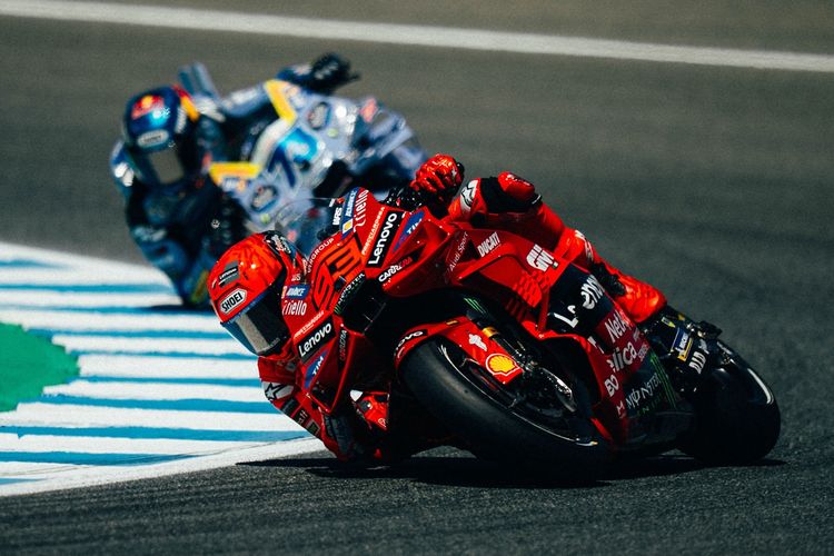 Marc Marquez saat berlaga pada MotoGP Spanyol 2025