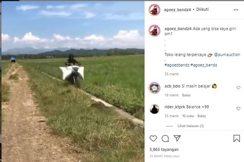 Video Viral, Pak Tani Naik Motor dengan Keseimbangan Penuh