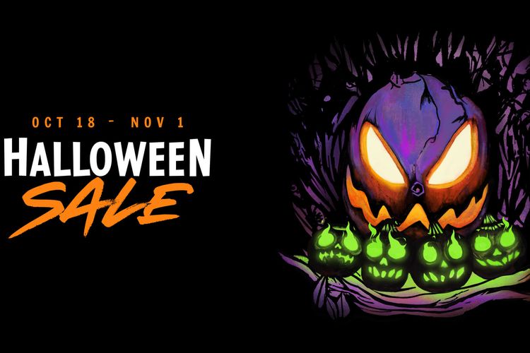 Ilustrasi ajang diskon Halloween Sale yang digelar di Epic Games Store.