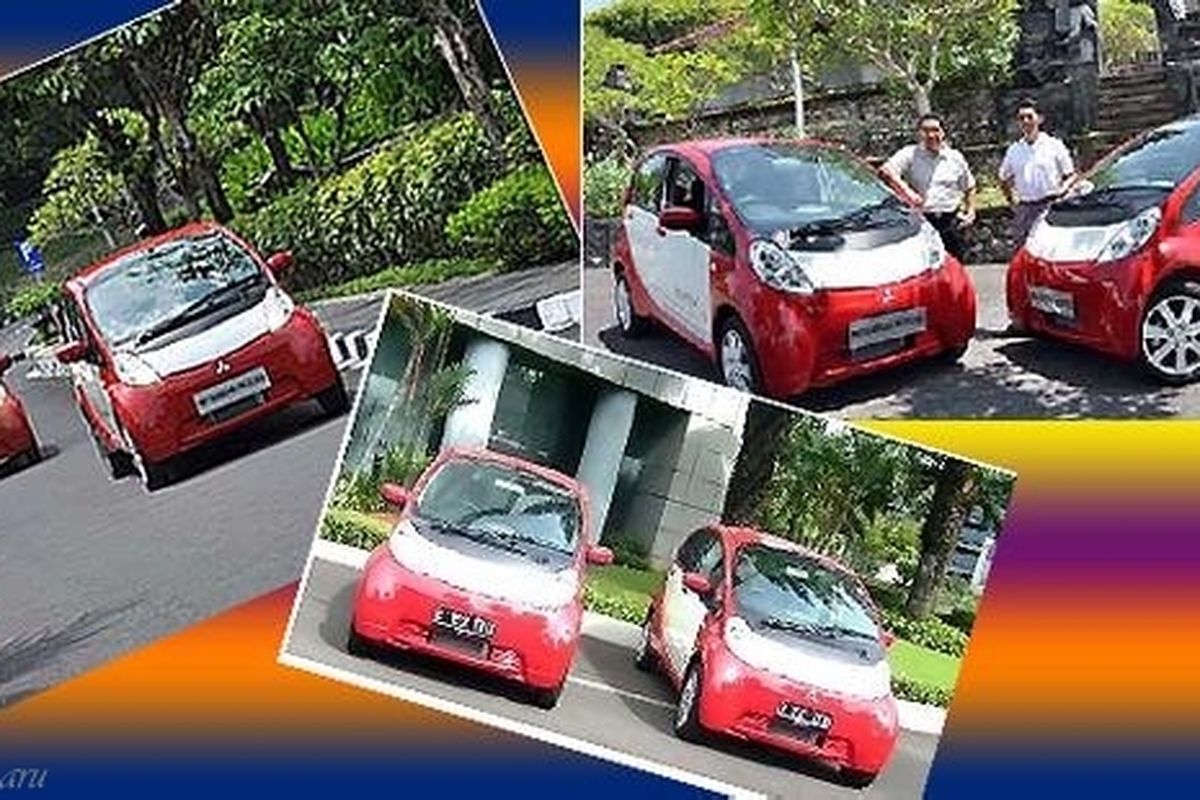 i-MiEV menjadi mobil listrik perdana yang menggunakan plat hitam di Indonesia.