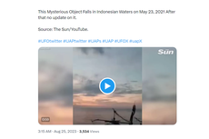 CEK FAKTA: Video Perlihatkan UFO Jatuh di Perairan Indonesia?
