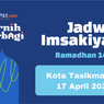 Jadwal Imsak dan Buka Puasa di Kota Tasikmalaya Hari Ini, 17 April 2023