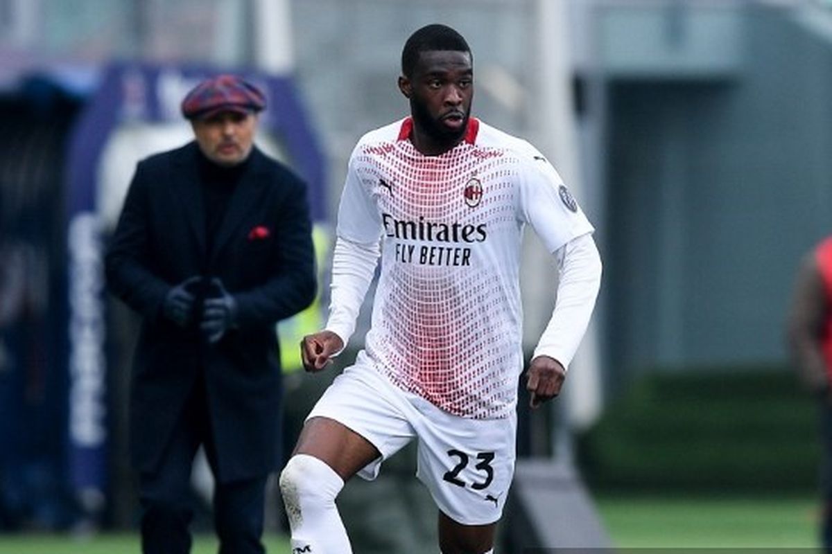 Fikayo Tomori dalam laga Bologna vs AC Milan, 30 Januari 2021. 