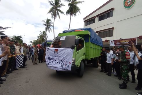 Kota Ambon Jadi Daerah Terakhir Pendistribusian Logistik Pemilu 2024 di Maluku