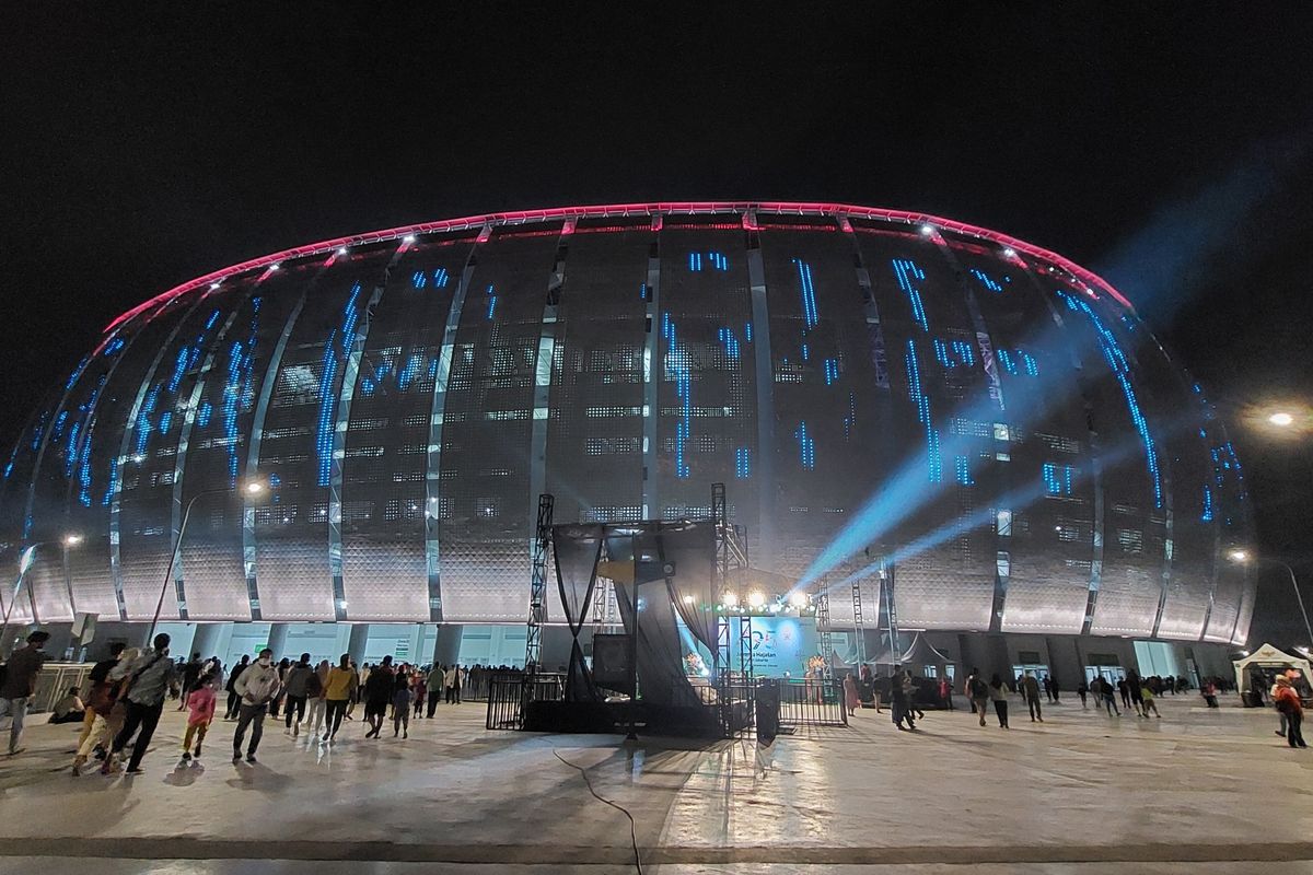 Malam puncak Jakarta Hajatan ke-495 digelar di Jakarta International Stadium (JIS), Tanjung Priok, Jakarta Utara, pada Sabtu (25/6/2022). 