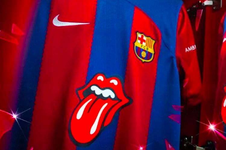 Jersey FC Barcelona dan The Rolling Stones