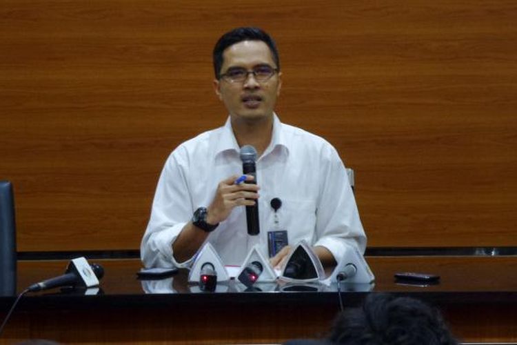Juru Bicara KPK Febri Diansyah di Gedung KPK Jakarta, Senin (6/2/2017).