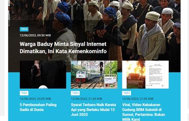 POPULER TREN] Warga Baduy Minta Sinyal Internet Dimatikan | 9 ...