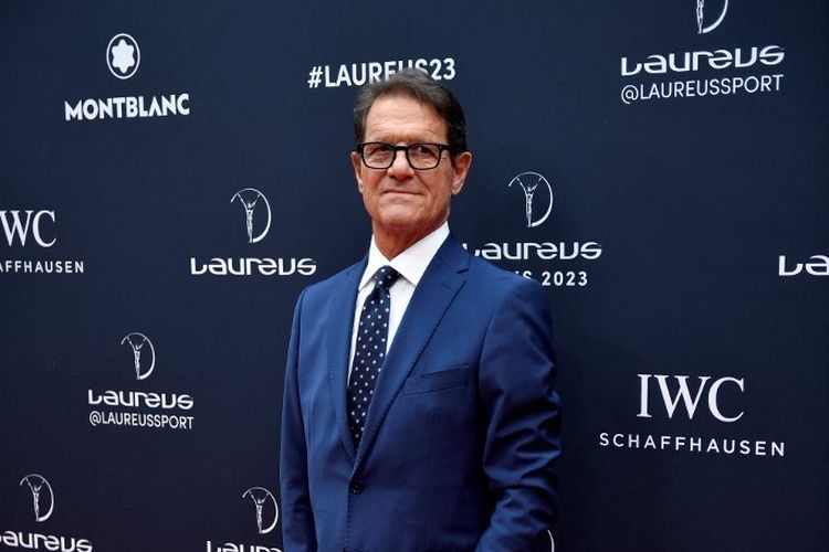 Mantan pelatih asal Italia, Fabio Capello, saat menghadiri seremoni Laureus World Sports Awards di Paris pada 8 Mei 2023.