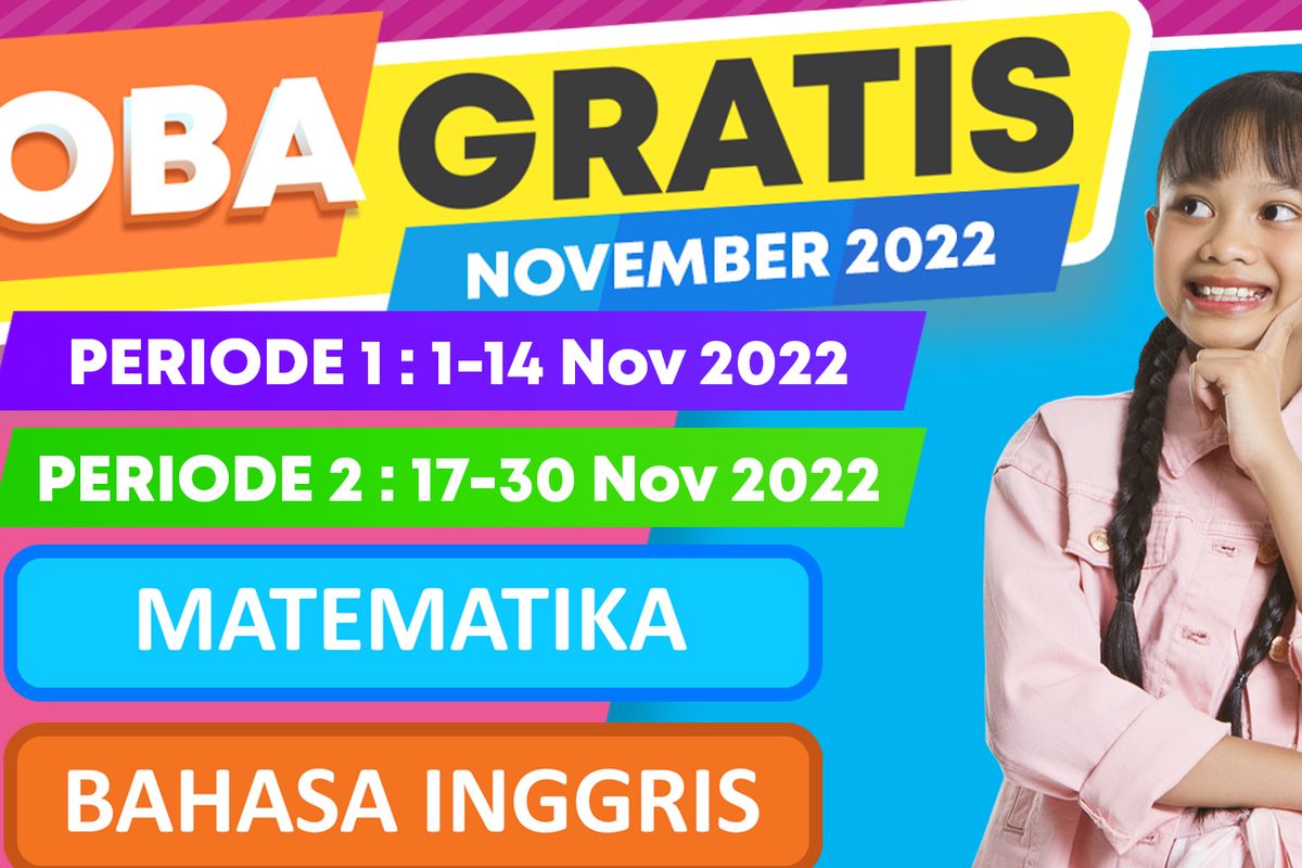 Coba gratis Kumon belajar bahasa Inggris dan Matematika sebanyak 4 kali pertemuan GRATIS.

