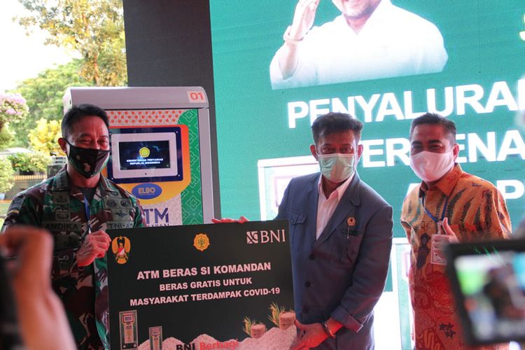 Menteri Pertanian Syahrul Yasin Limpo saat soft launching ATM pertanian di Kodim 0501/JPBS Kemayoran, Rabu (22/4/2020)