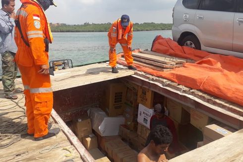 Kapal Pembawa Logistik Pemilu 2019 Kandas di Bintan, Dijaga Ketat Polisi